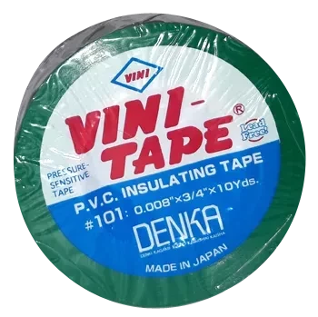 Японская Изолента #102 ПВХ зеленая Vini Tape (10)(500) - фото 1 - id-p84244015