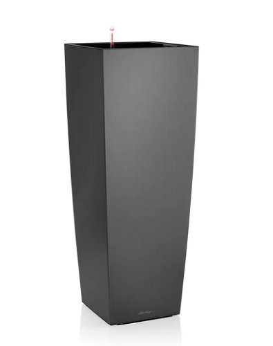 Вазон LECHUZA Cubico ALTO - 40*40*105см - антрацитовый матовый