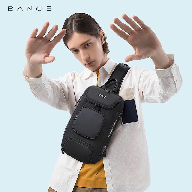 Кросс-боди сумка слинг Bange BG-7086 (черная) - фото 4 - id-p101932717