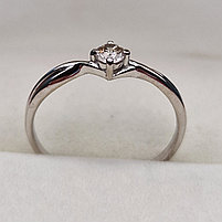 Золотое кольцо с бриллиантами 0.17Сt SI1/L, VG - Cut, фото 6