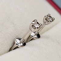 Золотые серьги с бриллиантами 0.226Ct VS2-I1/L, VG-Cut, фото 6