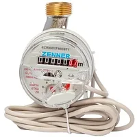 Zenner ETK-I / ETW-I DN 15 су есептегіші (ETK-I-N-AM, 40°C, DN 15, Qn 1,5, L 80 мм, G3/4"B, имп. (10Л/Имп.),