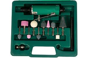 Набор бормашинка пневматическая 25000 об/мин., патрон 3/6 мм, L-152 мм с насадками, 15 предметов JAG-0903RMK