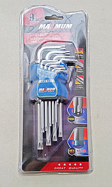 Набор ключей TORX (звездочка) средние,  T10-T50, 9шт. SparkLux