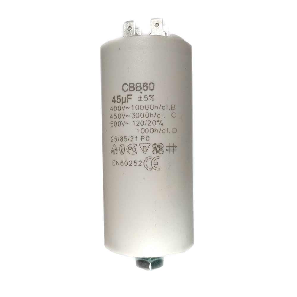 Конденсатор CBB60 45 мф 450V пластик