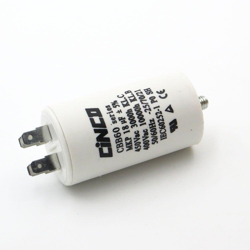Конденсатор CBB60 18 мф 450V пластик