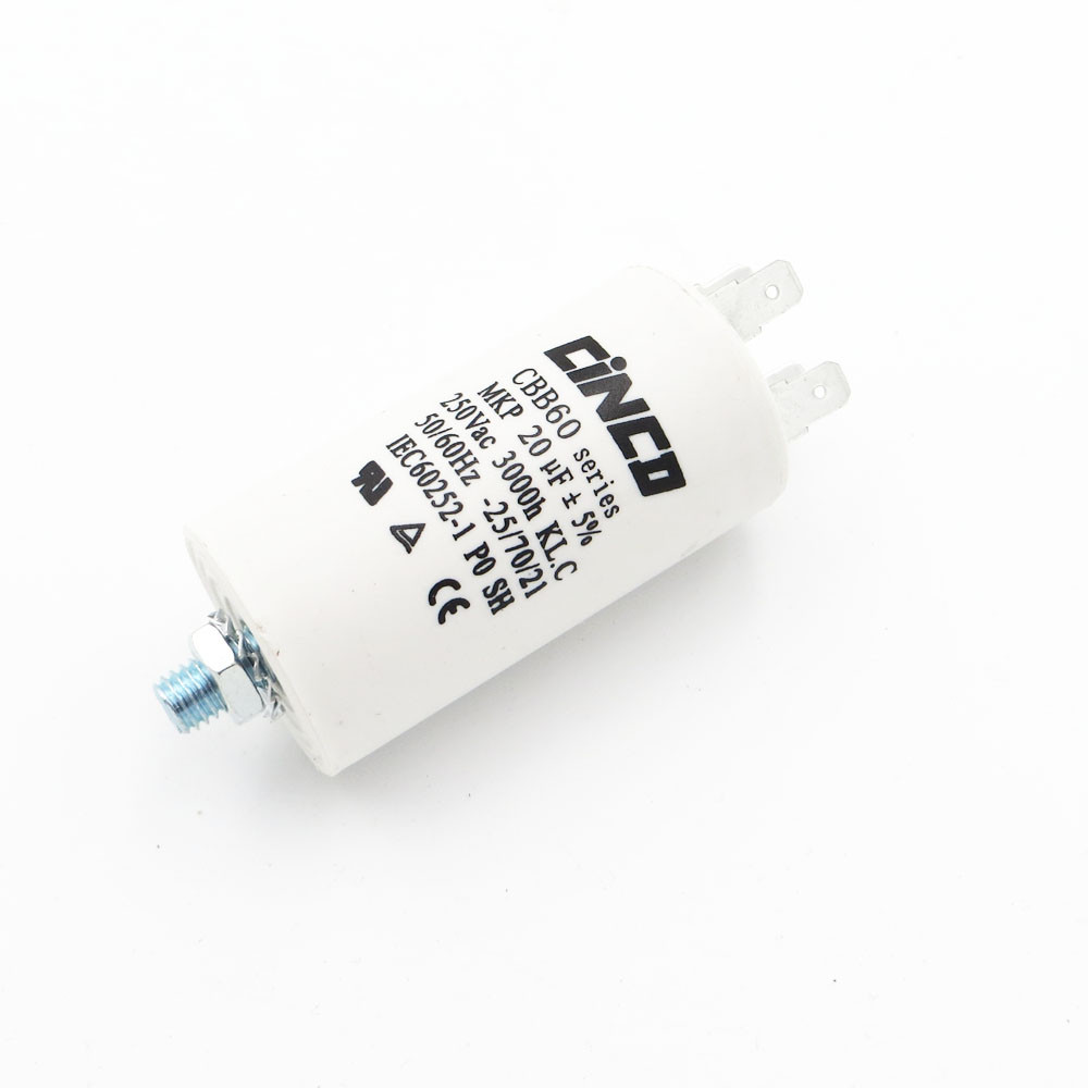 Конденсатор CBB60 20 мф 450V пластик