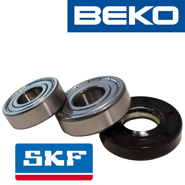 Ремкомплект подшипников SKF и сальник для стиральных машин Beko 30x55x10 6204 - 6205