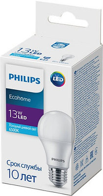 Лампа PHILLIPS EcohomeLED Bulb 13W 1250lm E27 865