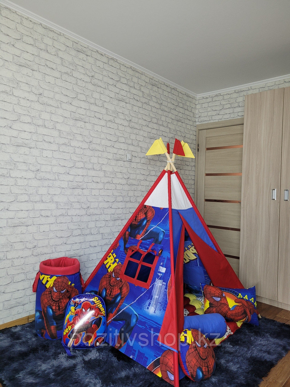 Детский домик вигвам супергерой Человек паук - фото 2 - id-p101996100