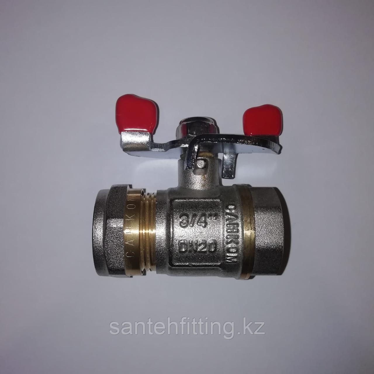 М/п кран цанга 20 х 3/4в.р. (ящ  100) САНКОМ, фото 1