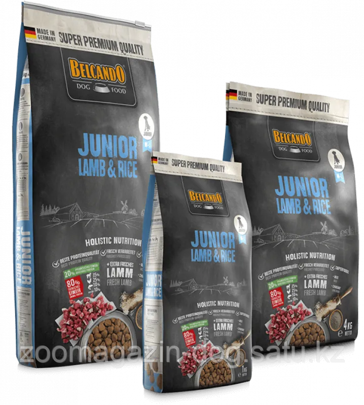 BELCANDO JUNIOR LAMB&RISE, Белькандо Ягненок с Рисом, гипоаллергенный корм для щенков, уп.1 кг