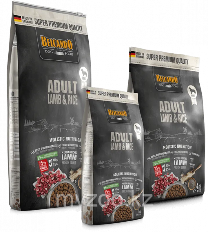 BELCANDO ADULT LAMB&RISE, Белькандо Адалт ягненок, гипоаллергенный корм для собак, уп.1кг