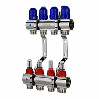 Коллектор блок с расходомерами на 4 выхода KR.1110-04 Koer