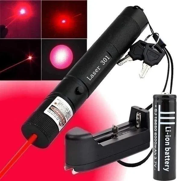 Лазерная указка Laser Pointer 303 черная (красная) - фото 1 - id-p102044439