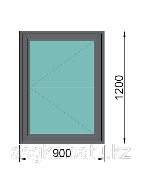 Окно алюминиевое стандартное 900*1200 - фото 1 - id-p102063637