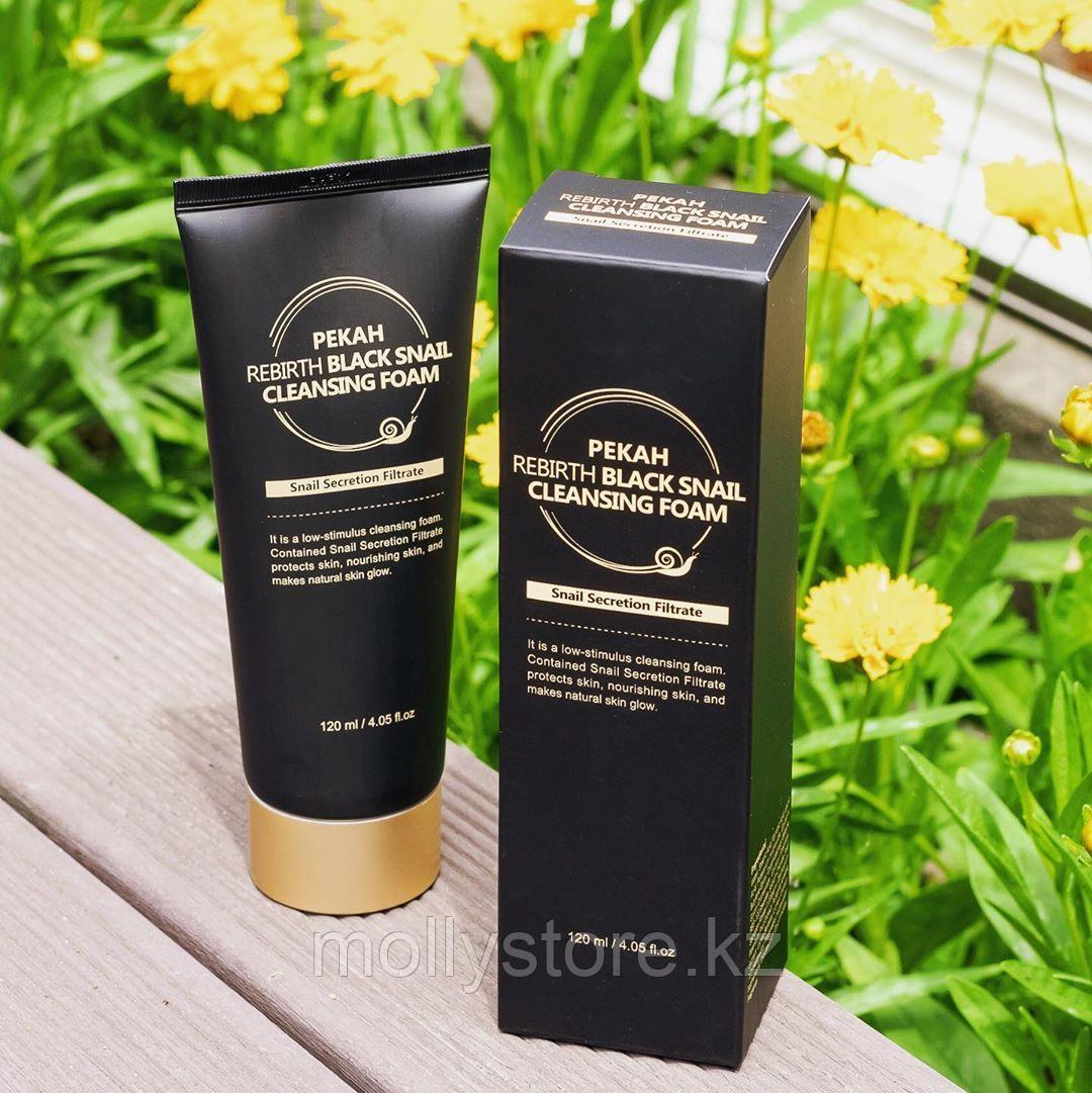 Пенка с экстрактом черной улитки Pekah Rebirth Black Snail Cleansing Foam 120 мл