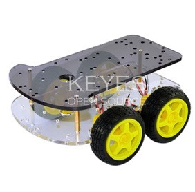 Робототехническая 4-колесная платформа/шасси с моторами (из пластика)
