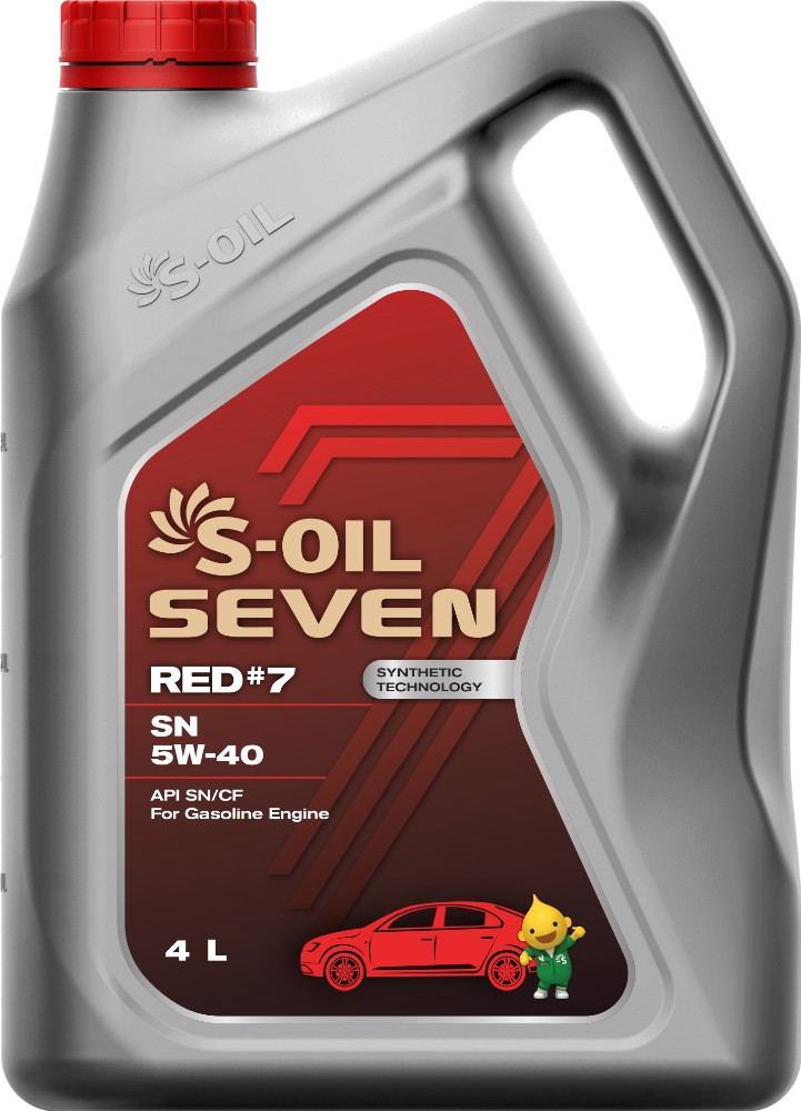 Моторное масло S-OIL 7 RED #7 SN 5W-40 4л