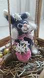 Интерьерная игрушка Зайка с корзинкой (темный), фото 2