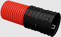 Труба гофрированная двустенная ПНД d=160мм красная жесткая (6м) IEK