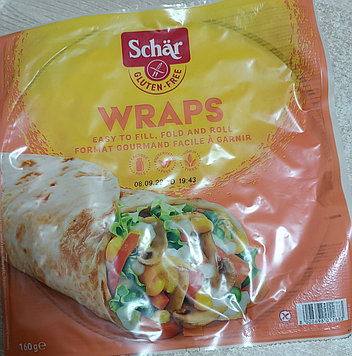 Безглютеновые лепёшки Wraps от торговой марки Schar,160 грамм