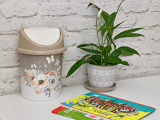 Контейнер д/мусора 4,0л "Акварель" Violet plast