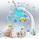 Музыкальный мобиль 9939 с подсветкой и проектором зеленый\розовый, фото 3