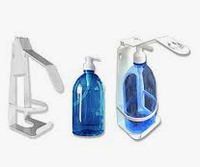 Металлический локтевой дозатор с бутылкой 1 литр для антисептика