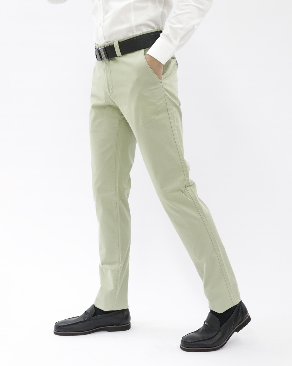 Мужские повседневные брюки «UM&H 411114692» оливковый - фото 2 - id-p102073667