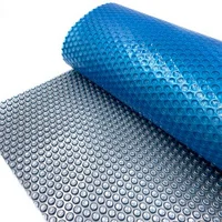 Солярное плавающее покрывало для бассейна Reexo Silver, цвет серебристый/голубой, 400 мкр, ш 3-7,5 м.