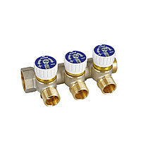 Коллектор 3/4" ВР-НР с тремя отводами 1/2" НР ICMA