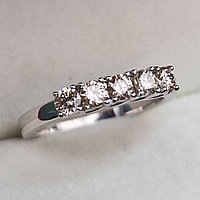 Золотое кольцо с бриллиантом 0.465Сt SI1-SI2/K VG-Cut, фото 8