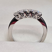 Золотое кольцо с бриллиантом 0.465Сt SI1-SI2/H VG-Cut, фото 4