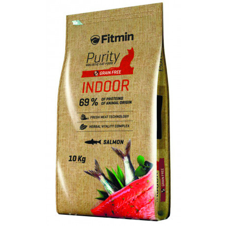 Fitmin Purity Indoor Сухой корм для домашних кошек с лососем