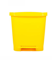 Контейнер (урна) с педальным механизмом для сбора медицинских отходов (желтая)