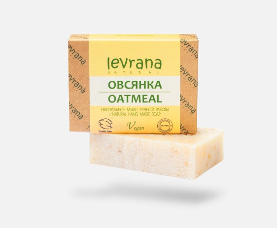 "Овсянка", натуральное мыло ручной работы, 100 гр. Levrana