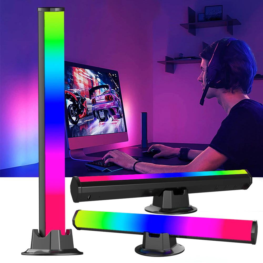 Музыкальный атмосферный RGB светильник Bluetooth D017