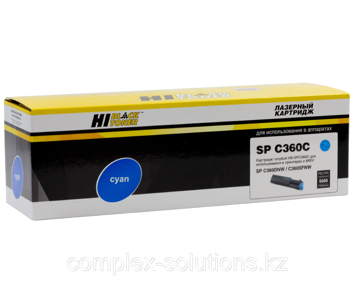 Тонер картридж Hi-Black [SPC360C] для Ricoh Aficio SPC360DNw | SFNw | SNw | SPC361SFNw, C, 5K | [качественный
