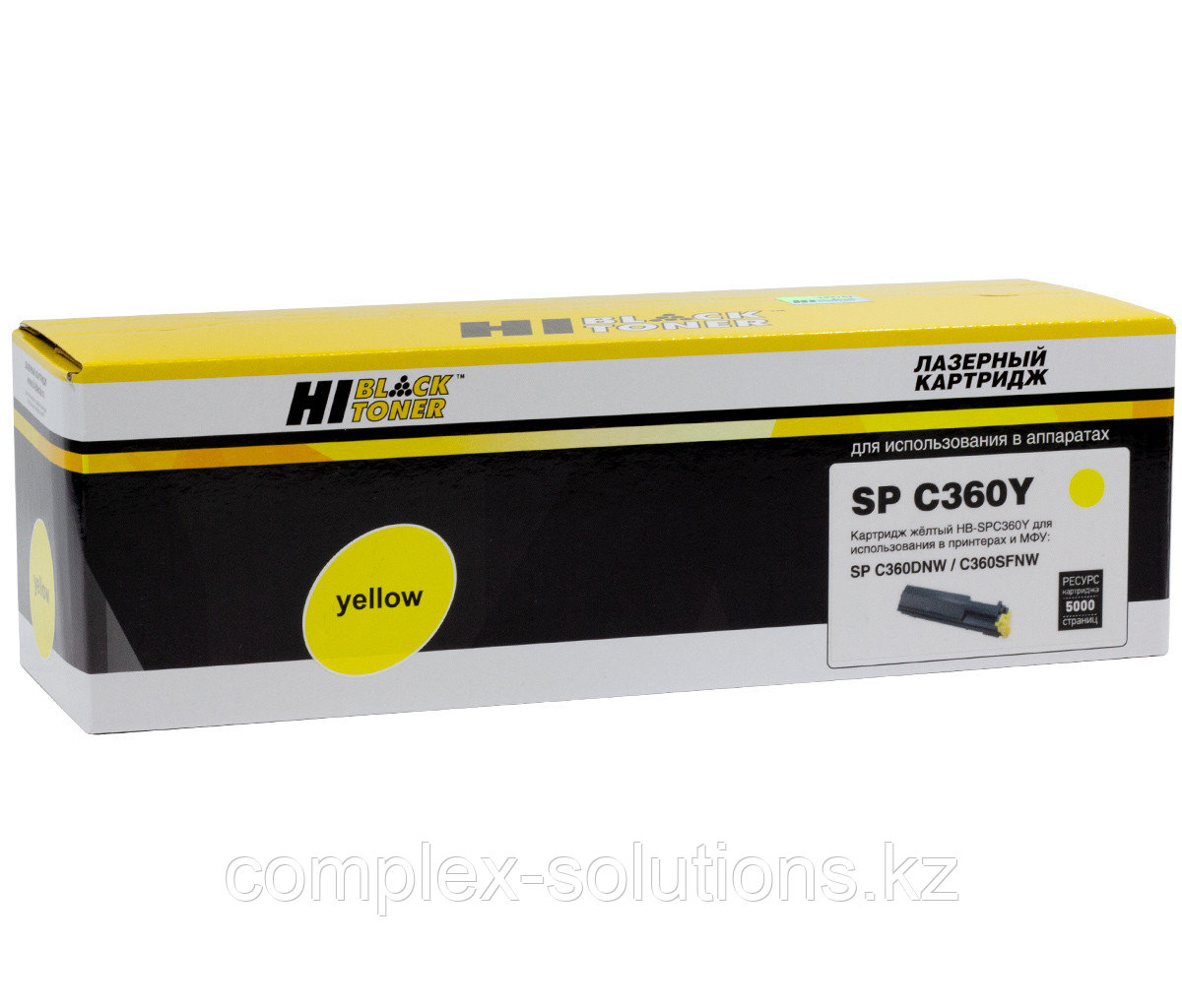 Тонер картридж Hi-Black [SPC360Y] для Ricoh Aficio SPC360DNw | SFNw | SNw | SPC361SFNw, Y, 5K | [качественный