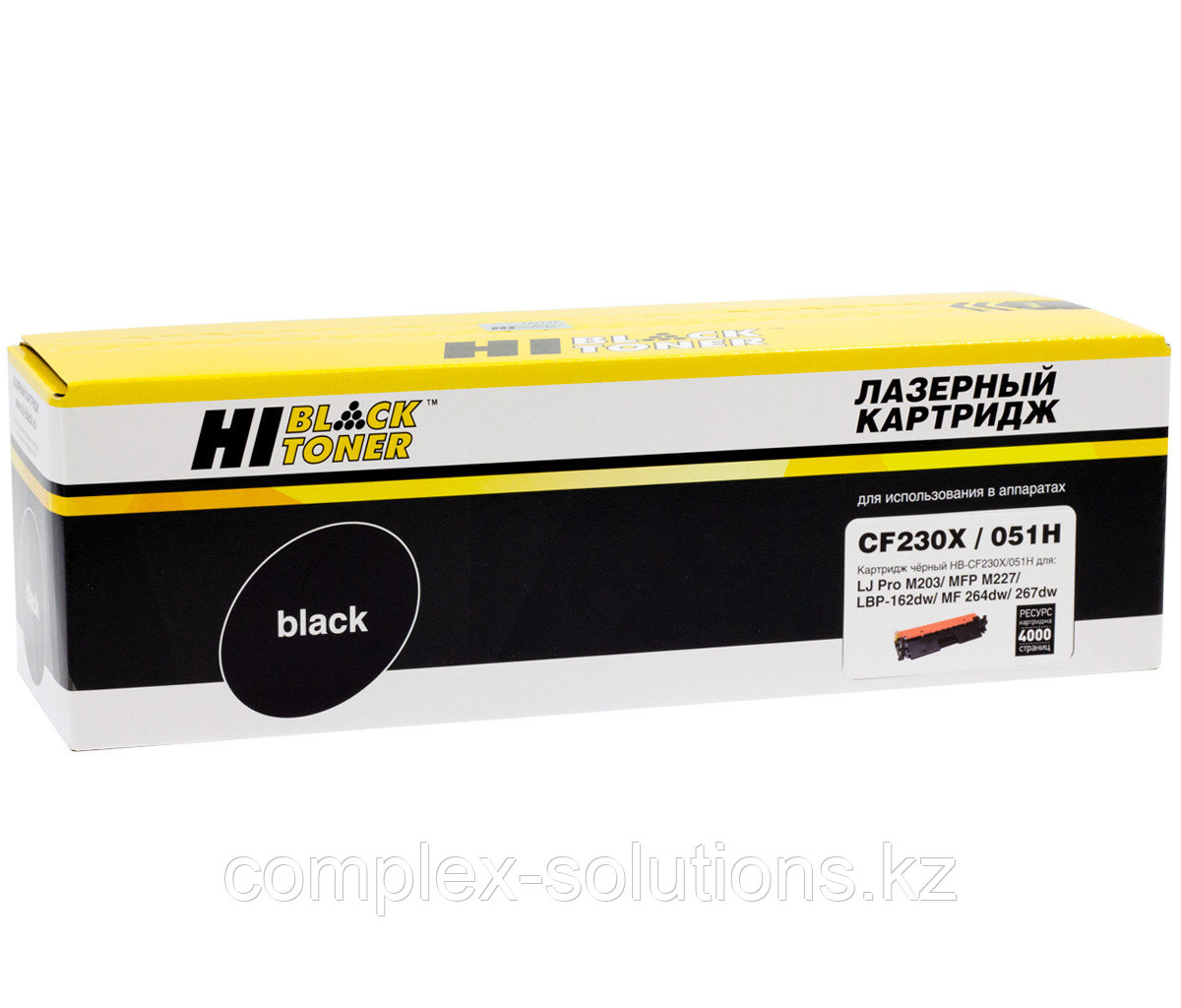 Тонер картридж Hi-Black [CF230X | 051H] для H-P LJ Pro M203 | MFP M227 | LBP162dw | MF 264dw | 267dw, 4K |