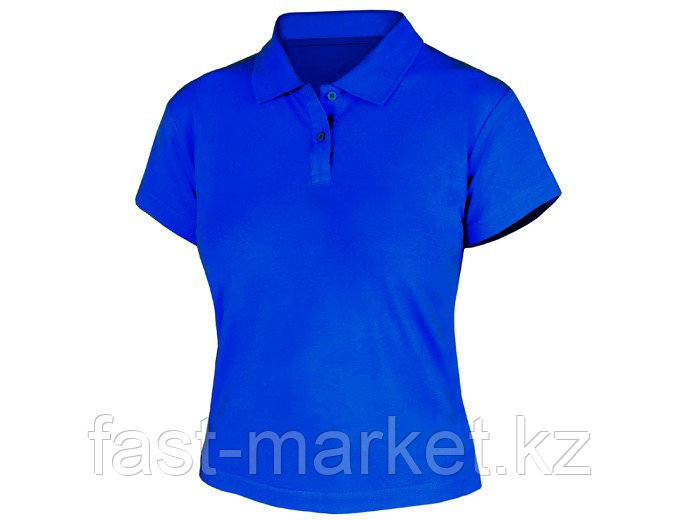 Рубашка поло женское, 200гр, 95% хлопок 5% эластан, темно-синий