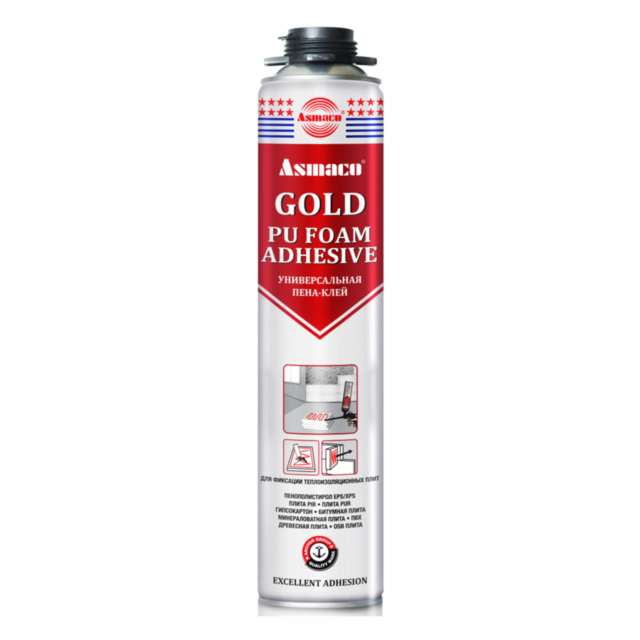 Универсальная - Пена клей, Gold Pu Foam Adhesive, Asmaco