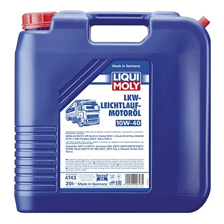 Моторное масло Liqui Moly LKW-Leichtlauf-Motoröl 4743 10W40 BASIC 20литров