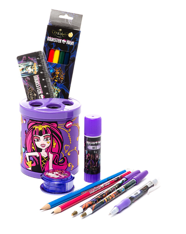Набор школьника "Centrum", 12 предметов, серия "Monster High", в пакете