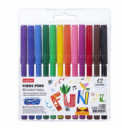 Фломастеры "Hatber", 12 цветов, серия "Color Tour", в блистере