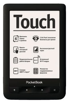 Электронная книга PB622-E-CIS E-BOOK PocketBook 622, black (черный)