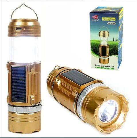 Фонарь-лампа-powerbank кемпинговый складной с солнечной батареей Solar Gold - фото 8 - id-p102184996
