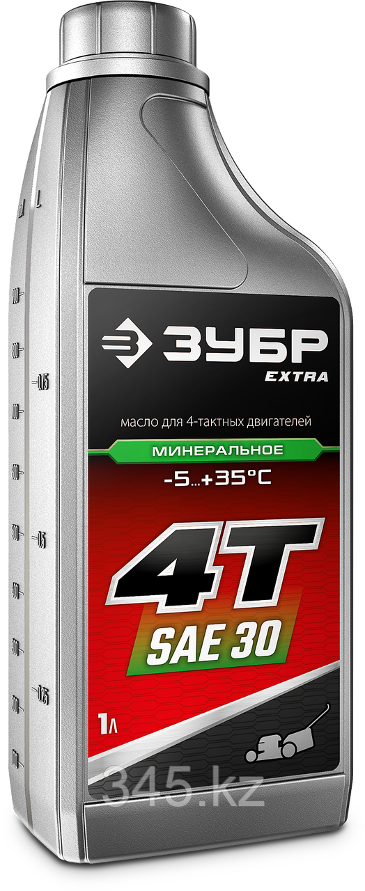 Минеральное масло для 4-тактных двигателей, 1 л ЗУБР EXTRA 4Т-30