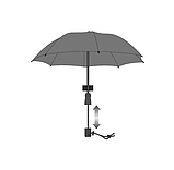 Лёгкий раскладной трекинговый зонт Swing Handsfree чёрный, фото 3